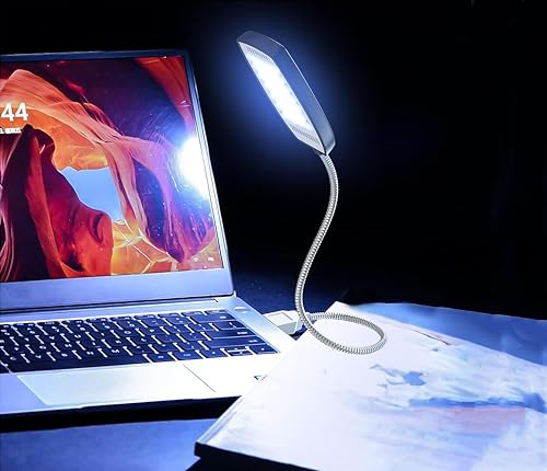 Genteel USB Reading Lamp with 28 LEDs Touch Switch and Flexible Gooseneck for Notebook Laptop,