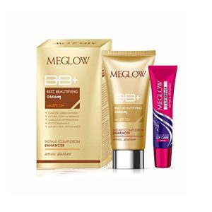 Meglow Beauty BB+ Cream (30g) with SPF 15 Brightening, Moisturizing and Instant Complexion