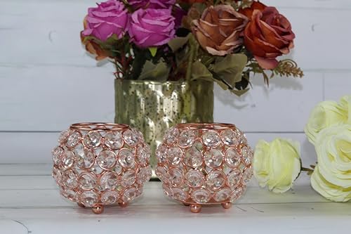 CENTRA'L'IT Crystal Tea Light Votives Bowl Candle Holders for Diwali Diya Home Decoration Wedding