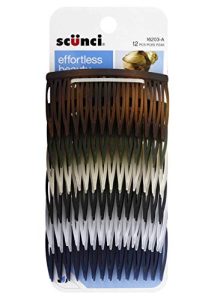 Scunci Effortless Beauty Assorted Side Combs, 12 Count by Scunci