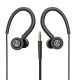 Audio-Technica Sonic Sport in-Ear Wired Earphones with Snap On/Off Ear Hooks, in-line Mic & Control,