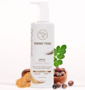 TRENDTREE® Methi Shampoo for Hair Fall & Dandruff Control, Repair Dry Hair and Balances pH Level |