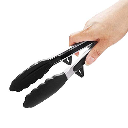 Baskety Silicone Cooking Tongs?Kitchen Food Tongs?Stainless Steel Material with Heat Resistant