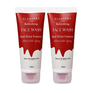Glamveda Red Wine Advance Anti Ageing Face Wash - Rich in antioxidants, Nourishes skin - Reduces