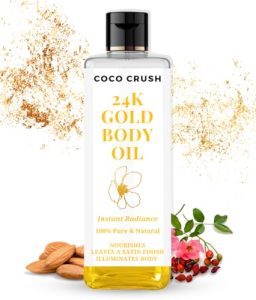 COCO CRUSH 24K Gold Radiance Elixir | Face & Body Beauty Oil for Glowing Skin, Skin Brightening |