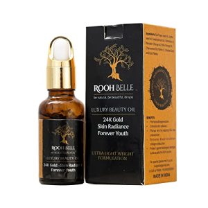 ROOH BELLE 100% Pure Organic 24K Gold Luxury Beauty Oil - For All Skin Types, Cruelty & Paraben