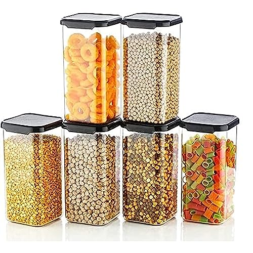 SR Unbreakable Air Tight Square Plastic Containers Set for Kitchen Storage 1100ml Kitchen Container,