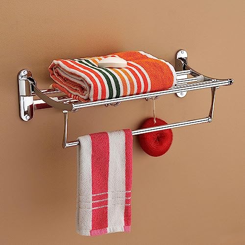 Fendex New Stainless Steel Folding Towel Rack for Bathroom/Towel Stand/Hanger/Bathroom Accessories