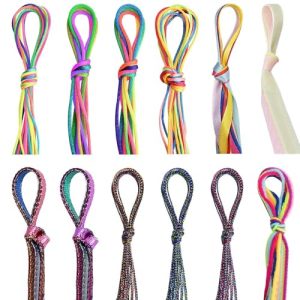 AB Beauty House Colorful Hair Strings Hair Tie for Braids Wire Ribbon for Dreadlock Twist, Metallic