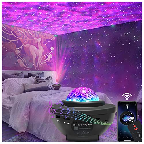 Star Projector Galaxy Light Projector with Remote Control & Bluetooth Music Speaker, Multiple Colors