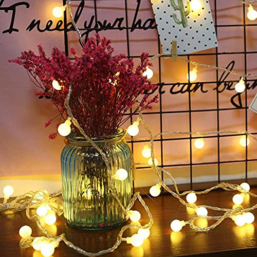 Desidiya® 16 Snowball LED Curtain String Window Lights Indoor/Outdoor Decoration for Diwali,