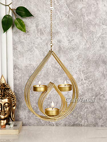 CraftVatika Tealight Candle Holders Wall Hanging for Home Decoration Metal Candle Holder Tea Light