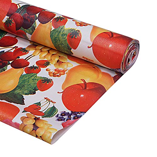 Kuber Industries Fruits Design PVC Wardrobe Kitchen Drawer Cupboard Cabinet Shelf Mat, Shelf Liner 5
