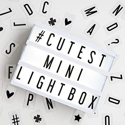 Quace Large Cinema Light Box with 90 Letters and Symbols - DIY Cinematic LED Light Box, Free