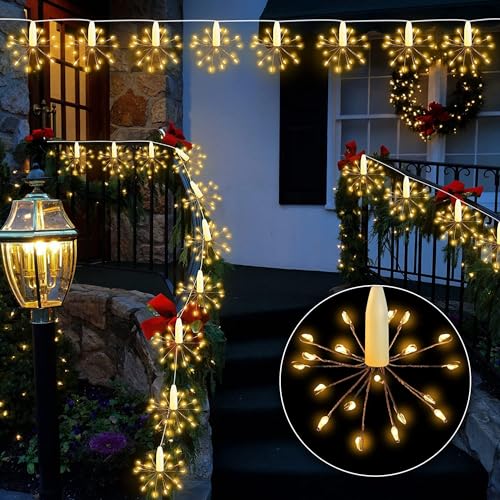 Desidiya 12 Bright Starbursts Design Sparckle 10 feet LED Light with USB Operated for Diwali