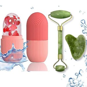 MILLENSIUM Face Stone Jade Roller Massager with Gua Sha Stone And Ice Roller Set Facial Roller 100%