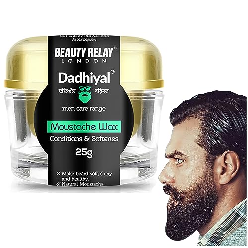 Beauty Relay London Dadhiyal Moustache Wax for Men Strong Hold & Fixing Wax with Goodness of Castor