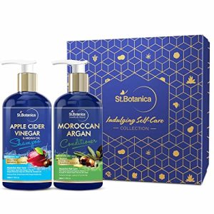 St.Botanica Apple Cider Vinegar & Organic Argan Oil Hair Shampoo + Argan Hair Conditioner, 300ml