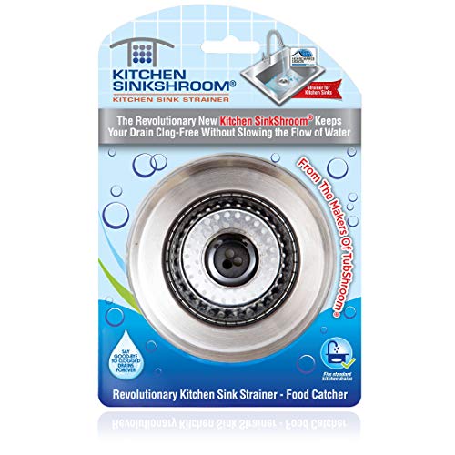 SinkShroom Kitchen Revolutionary Clog-Free Stainless Steel Sink Strainer (Black), ?11.28 Centimeters