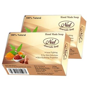 Green Cairo Neel Ayurvedic Soap - 2 Pack | 100% Pure and Natural Handmade Soap | Relief from Acne,