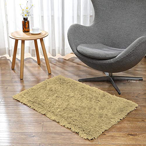 LUXE HOME INTERNATIONAL LuxeHome Mats Marino Fur 2000 GSM Thick Foot Mat Rug Anti Skid Non Slip