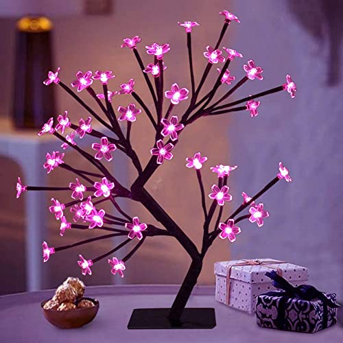 IMNISHNAY Cherry Blossom Tree Light for Baby Room Décor 17inch 28LED Lighted Tabletop Artificial