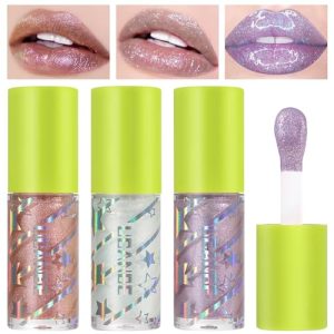 COSLUXE UCANBE 3 Color Hydrating Lip Glow Oil - Natural Plumping Lip Oil,Luxurious Non-Sticky
