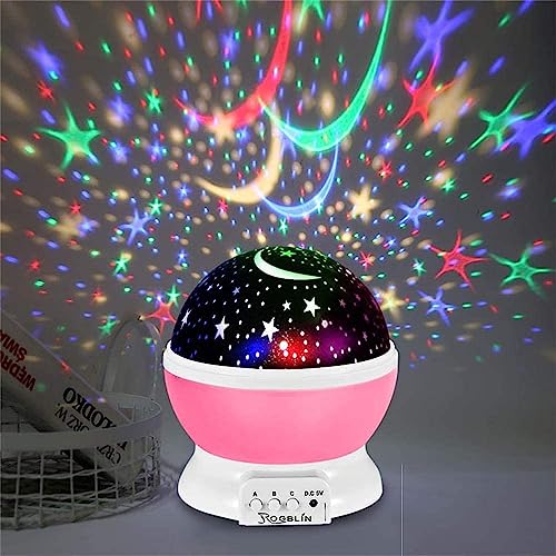 One94Store Plastic Star Master Rotating 360 Degree Moon Night LED Light Lamp Projector With Colors