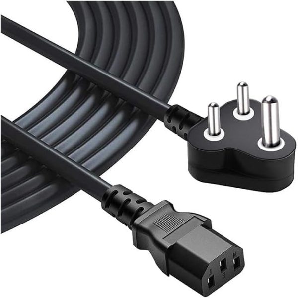 Computer/Printer/Desktop/Pc/Smps Power Cable Cord Black/Pc Cable (1.5 Meter)