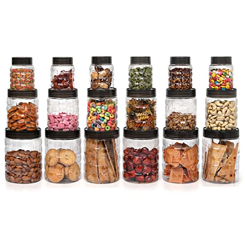 CELLO Checkers Pet Plastic Airtight Canister Set | Food grade and BPA free canisters | Air tight