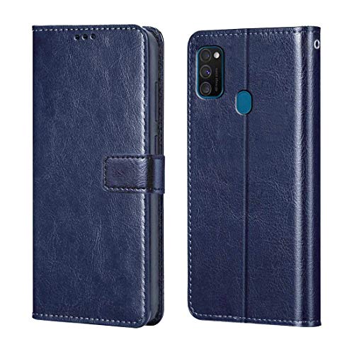 Amazon Brand - Solimo Flip Leather Mobile Cover (Soft & Flexible Back case) for Samsung Galaxy M21 /