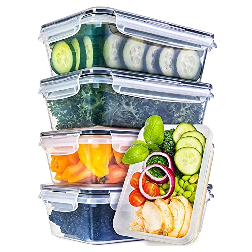 KITCHENACE,Modernise your living Fridge Storage Boxes, Plastic Containers for Kitchen Storage Set,