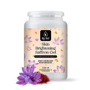 Rubz Skin Brightening Saffron Gel 1 Kg | Natural Gel for Body & Face Moisturizing, Hair Gel,