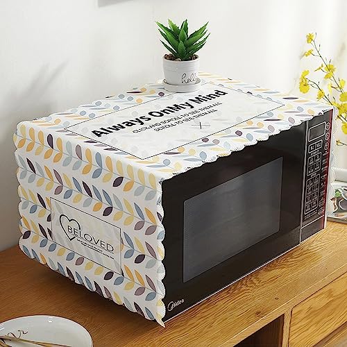 Wolpin Microwave Oven Dust Proof Cover Modern Design Kitchen (100 x 35 cm) Autumn Leaves