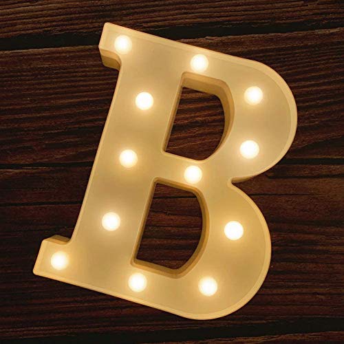 MIRADH LED Marquee Sign Light Up Alphabet Letter B Lights for Wedding Birthday Party Christmas Home