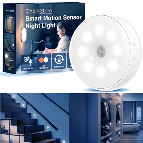 One94Store Motion Sensor Light for Home with USB Charging Self Adhesive LED Nightlight Rechargeable