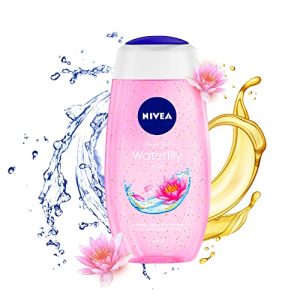NIVEA Waterlily & Oil 250ml Body Wash| Shower Gel with Care Oil Pearls| Refreshing Scent of