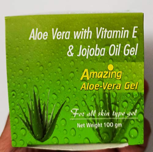 BLUEKITES Aloe Vera Gel With Vitamin E & Jojoba Oil Gel, Multipurpose Beauty Gel for Skin (Pack Of