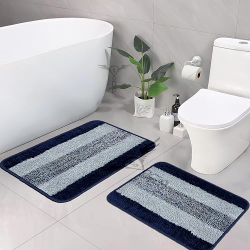 SITTELLA® 2 Pieces Anti-Skid Microfiber Bathroom Door Mat, Water Absorbent Floor mat (35x50cm)