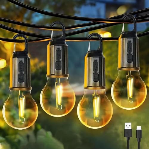 DellyBoom Rechargeable Camping Hanging Bulb Light Unbreakable|Decorative Hanging Bulb with 3 Modes