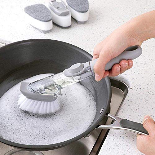 BESTIZONE ENTERPRISE Decontamination Wok Brush; Kitchen Pot Cleaning Brush -Refill for Liquid Soap