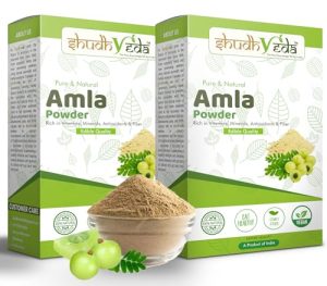ShudhVeda 100% Pure & Natural Amla Powder For Hair Growth (125g*2=250 Grams)