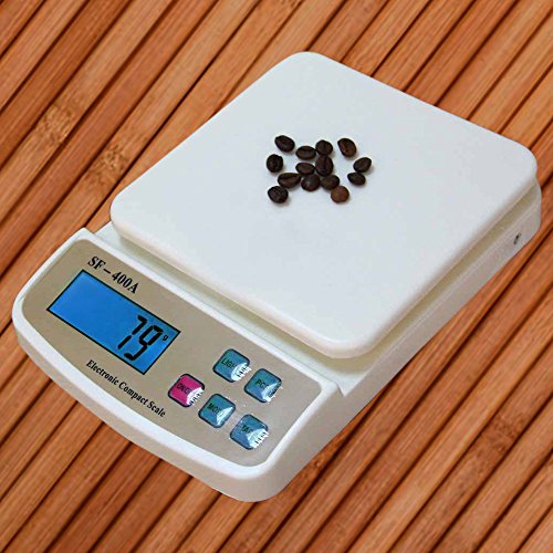 ATOM SF-400A-Multipurpose Digital Kitchen Weighing Scale with Max Capacity, Off White, 10kg