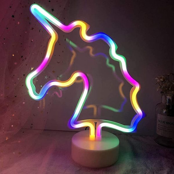 royalkart Unicorn Led Lamp | Neon Night Bedside Table Lamp | Unicorn Gifts for Girls | Unicorn Led