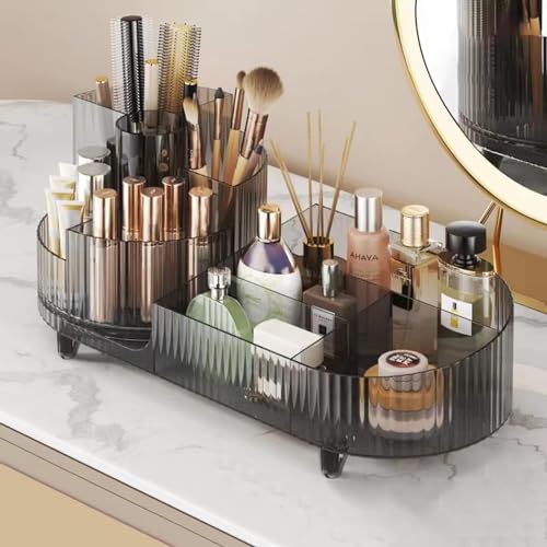HOME CUBE Rotating Makeup Organizer, 360° Rotating Bathroom Organizer, Cosmetic Toiletries Perfume