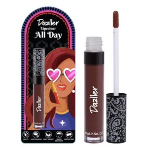 Dazller All Day Lipcolour,6g, DLC025-Hazelnut Cup, Ultra intense matte,Smudge-proof,