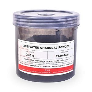 BRM Herbals Activated Charcoal Powder - 200 Grams For Facemask, DIY Beauty Products, Make Up,