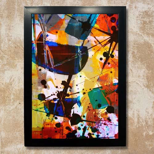 Kagaz Kala - Abstract Wall Art Paintings - Wall Decor Framed Posters Decorative Item for Office Home