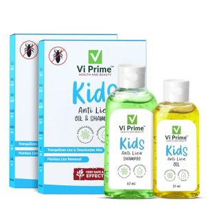 Vi Prime Health and Beauty Kids Anti Lice Shampoo and Oil for Children | Hair Shield with Painless