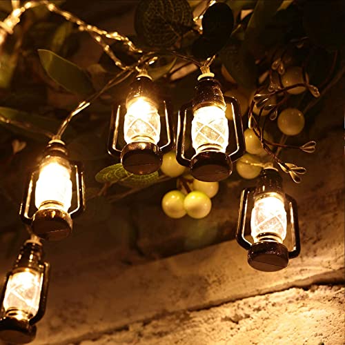 16 LED Black Lantern String Light 4 MTS Mini Lamp for Indoor Outdoor Garden Home Diwali Ramadan